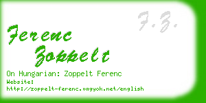 ferenc zoppelt business card